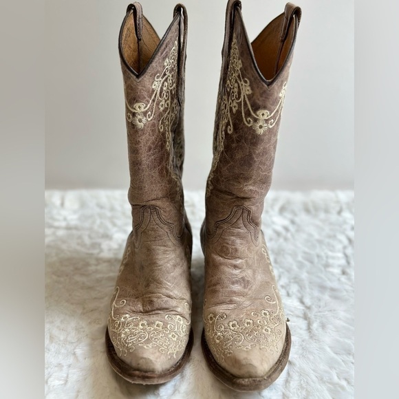 Corral Boot Company Teens Size 3 Cowgirl Snip Toe Boots EUC - Picture 2 of 9